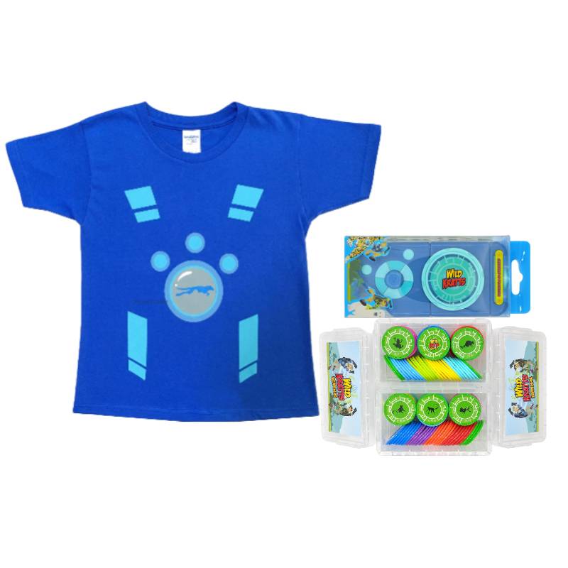 short sleeve (blue) 130cm + 160 cards + projector